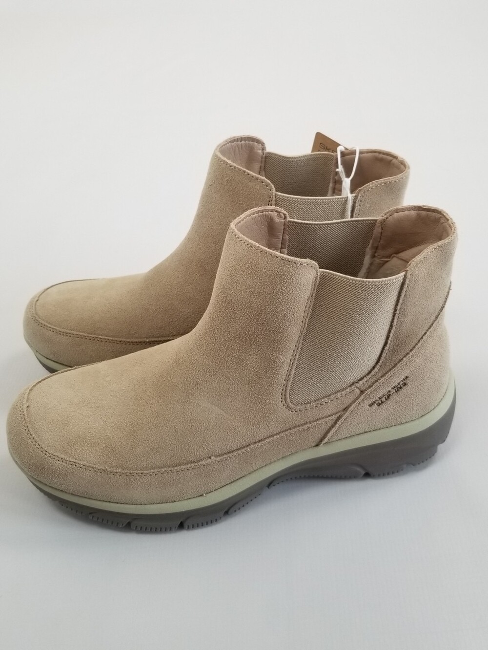 Skechers Leather Suede Step-In Boots Size 10 New